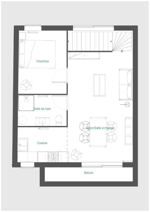 Appartement Le 99b Modern Queen Size Bed Connected Tv *